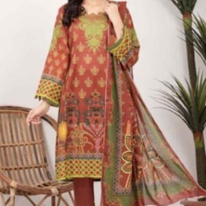 2 PC Unstitched Printed Lawn Suit TLP-12005 B