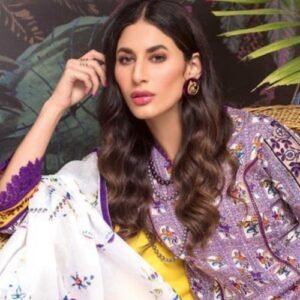 2PC Unstitched Printed Lawn Shirt With Printed Lawn Dupatta TL-333