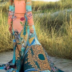 3PC Unstitched Digital Printed Lawn Suit With Digital Printed Lawn Dupatta CL-1251 A