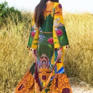 3PC Unstitched Digital Printed Lawn Suit With Digital Printed Lawn Dupatta CL-1251 B