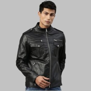 Baxter Black Cafe Racer Jacket