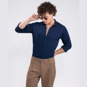 Viscose Blue Shirts for Men